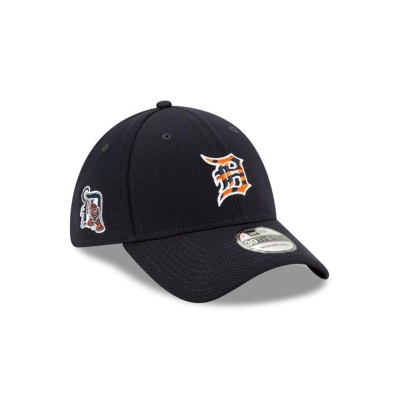 Blue Detroit Tigers Hat - New Era MLB Batting Practice 39THIRTY Stretch Fit Caps USA5372469